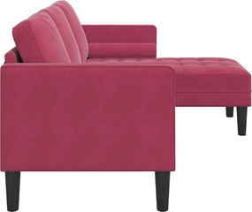 vidaXL Σετ Καναπέ με μαξιλάρι Κόκκινο Πολυεστέρας