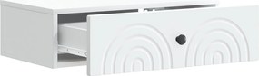 vidaXL Τραπεζάκι Τοίχου Λευκό 59 x 34,5 x 17 εκ. Επεξεργασμένο Ξύλο