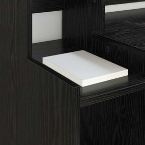 vidaXL Γραφείο με ράφι Μαύρη Οξυά 97 x 45 x 90 εκ. Επεξεργασμένο ξύλο