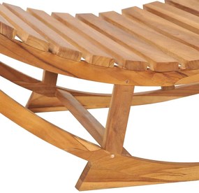 vidaXL Ξαπλώστρα Κουνιστή από Μασίφ Ξύλο Teak με Μαξιλάρι