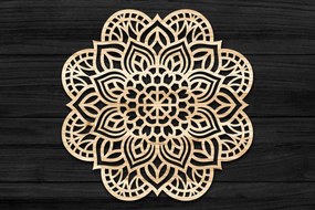 Σετ των 2 Intra απο ξύλο plywood 3mm-4mm πάχος 3D Mandala για Cricut Δίασταση 30x30 cm INTRAFABR-69576640