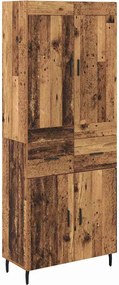 VidaXL Highboard 2 τμχ. Παλιό ξύλο 69,5 x 34 x 180 εκ.