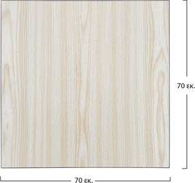 ΕΠΙΦΑΝΕΙΑ ΤΡΑΠΕΖΙΟΥ ΑΠΟ MDF 70Χ70 εκ. HM8438.03 ΔΡΥΣ ΜΑΥΡΟ