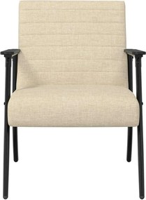 vidaXL Πολυθρόνα Κρεμ 59 x 75 x 78 εκ ύφασμα