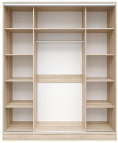 Ντουλάπα Συρόμενη ADLER Τρίφυλλη με Καθρέπτη Sonama oak 183x60x220Υ εκ. 183x60x220 εκ.