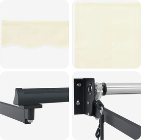 vidaXL Ηλεκτρικό Αναδιπλούμενο Σκίαστρο Κρεμ 2,5 x 2 m