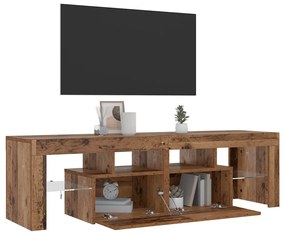 vidaXL Έπιπλο Τηλεόρασης LED Όψη Παλαιού Ξύλου140x36,5x40εκ.Επεξ. Ξύλο