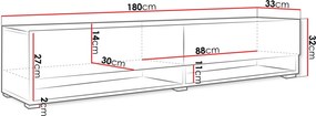 Έπιπλο τηλεόρασης Aelia plus-Mauros graffitis - 180.00Χ33.00Χ30.00cm