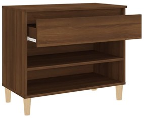 vidaXL Παπουτσοθήκη Καφέ Δρυς 70x36x60 εκ. από Επεξεργασμένο Ξύλο