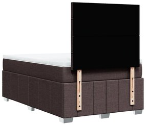 Κρεβάτι Boxspring με Στρώμα Σκούρο Καφέ 120x190 εκ Υφασμάτινο 3293910