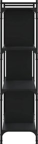 vidaXL Βιβλιοθήκη 4 Επιπέδων Μαύρη 76 x 32 x 123 εκ. από Επεξεργ. Ξύλο