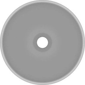 vidaXL Νιπτήρας Πολυτελής Στρογγυλός Αν. Γκρι Ματ 32,5x14 εκ Κεραμικός