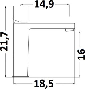 Orabella Gamma 10163 Chrome - Μπαταρία νιπτήρα Ψηλη