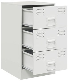 vidaXL Κομοδίνα 2 τεμ. Λευκό 34,5x39x62 εκ. από Χάλυβα