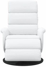 vidaXL Ανακλινόμενη πολυθρόνα Λευκό 71 x 98 x 106 εκ. Τεχνητό δέρμα