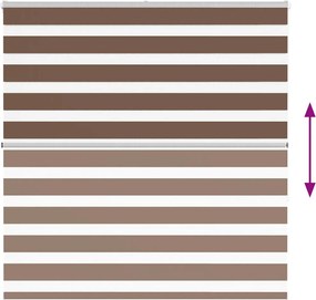 vidaXL Ζέβρα τυφλή Καφέ Πλάτος υφάσματος 145,9 εκ. Πολυεστέρας