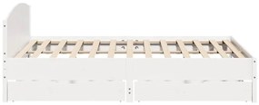 vidaXL Σκελετός Κρεβ. Χωρίς Στρώμα Λευκό 180x200 εκ Μασίφ Πεύκο