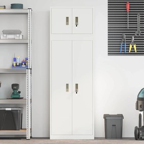 vidaXL Ντουλάπι αποθήκευσης 2 τμχ. 60 x 40 x 180 εκ Ατσάλι Κλειδώσιμο