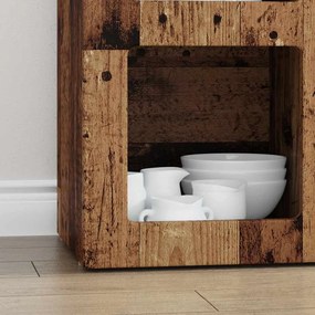 vidaXL Πλαϊνό γραφείο ELST Παλιό ξύλο 59 x 35 x 80.5 εκ.