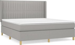 vidaXL Κρεβάτι Boxspring με Στρώμα Αν. Πράσινο 160x200εκ Υφασμάτινο