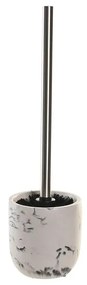 Βούρτσα Τουαλέτας DKD Home Decor Μαύρο Τσιμέντο Λευκό 10 x 10 x 36 cm