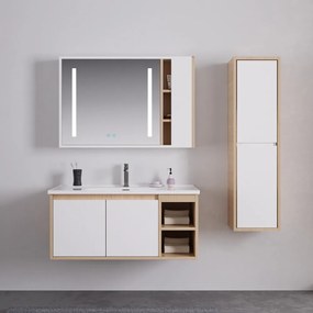 Καθρέφτης VERA LED 100cm χρ. WHITE/SONOMA κωδ. 3MVER100WHS