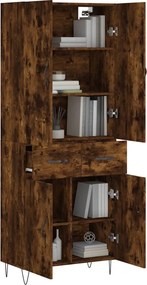 vidaXL Ντουλάπι Καπνιστή Δρυς 69,5x34x180 εκ. από Επεξεργασμένο Ξύλο