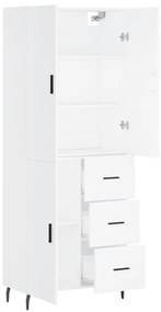 vidaXL Ντουλάπι Λευκό 69,5x34x180 εκ. από Επεξεργασμένο Ξύλο