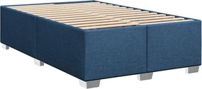 vidaXL Κρεβάτι Boxspring με Στρώμα Μπλε 120x190 εκ. Υφασμάτινο