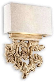 Φωτιστικό Τοίχου-Απλίκα Peter 075211 30,5x45,5x10cm 2xE14 40W Beige-Gold Ideal Lux