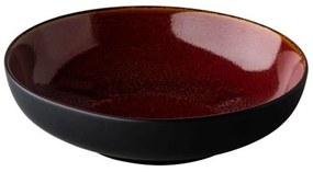 Πιάτο Pasta Speckle QU90001 D22cm Black - Red Q Authentic Porcelain
