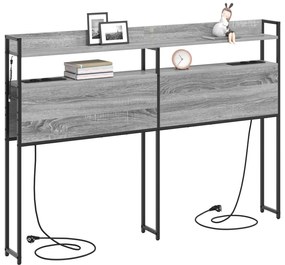 vidaXL Κεφαλάρι Αποθήκης Γκρι Sonoma 120 cm Επεξεργασμένο ξύλο