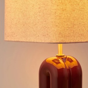 Επιτραπέζιο φωτιστικό από λινό και κεραμικό, Malo