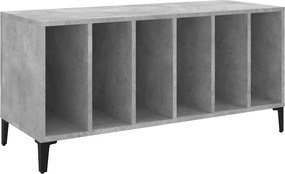 vidaXL Δισκοθήκη Γκρι Σκυροδέματος 100x38x48 εκ. Επεξεργασμένο Ξύλο