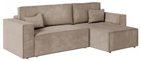 ΚΑΝΑΠΕΣ ΓΩΝΙΑ Fylliana New Isabella ΜΠΕΖ ΧΡΩΜΑ ΥΦΑΣΜΑΤΟΣ 270x160x90εκ 872-224-077