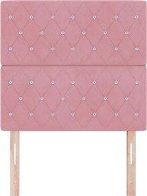 vidaXL LED κεφαλάρι με φώτα λωρίδας LED Ροζ 90 cm Πολυεστέρας