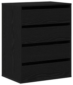 vidaXL Κουτί με Συρτάρια με συρτάρι Μαύρη δρυς 60 x 41 x 76 εκ.