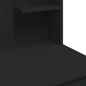 vidaXL Μπουντουάρ με LED Φώτα Μαύρο 96x40x142 εκ.