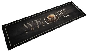 vidaXL Χαλί Κουζίνας Πλενόμενο Επιγραφή Coffee 45x150 εκ. Βελούδο