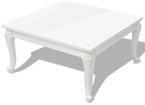 vidaXL Τραπεζάκι Σαλονιού Γυαλιστερό Λευκό 80 x 80 x 42 εκ.