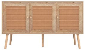 Μπουφές Μελαμίνης Colm-Συνθ. Rattan στις Πόρτες 120x39x70 Υ Εκ.