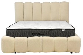Επενδυμένο Κρεβάτι Romeo Fylliana Μπέζ Διπλό 160x200 εκ. 185x203x115 εκ.