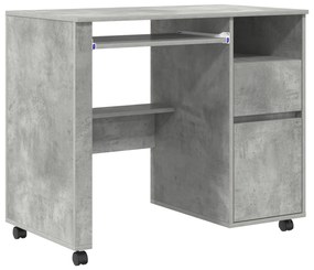 vidaXL Γραφείο Υπολογιστή Concrete Grey Γκρι concrete Μοριοσανίδα Μεσαίο
