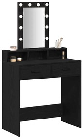 vidaXL Τραπέζι περιποίησης Μαύρο 79 x 41 x 140 εκ. Επεξεργασμένο ξύλο