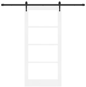 vidaXL Συρόμενη Πόρτα με Σετ Υλικών 'ORKDAL' Λευκή 93x202 cm