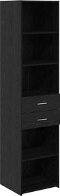 vidaXL Highboard Μαύρη Οξυά 45 x 42,5 x 185 εκ. Επεξεργασμένο ξύλο
