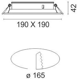 Χωνευτό σποτ AR111-Μήκος 19 εκ.