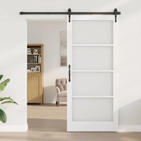 vidaXL Εσωτερική Πόρτα με Γυαλί Λευκό 93 x 211 εκ.