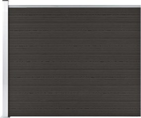 vidaXL Πάνελ Περίφραξης Μαύρο 175 x 146 εκ. από WPC