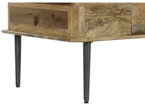 Τραπεζάκι Καφέ DKD Home Decor 116 x 60 x 46 cm Μέταλλο Αλουμίνιο Ξύλο από Μάνγκο
